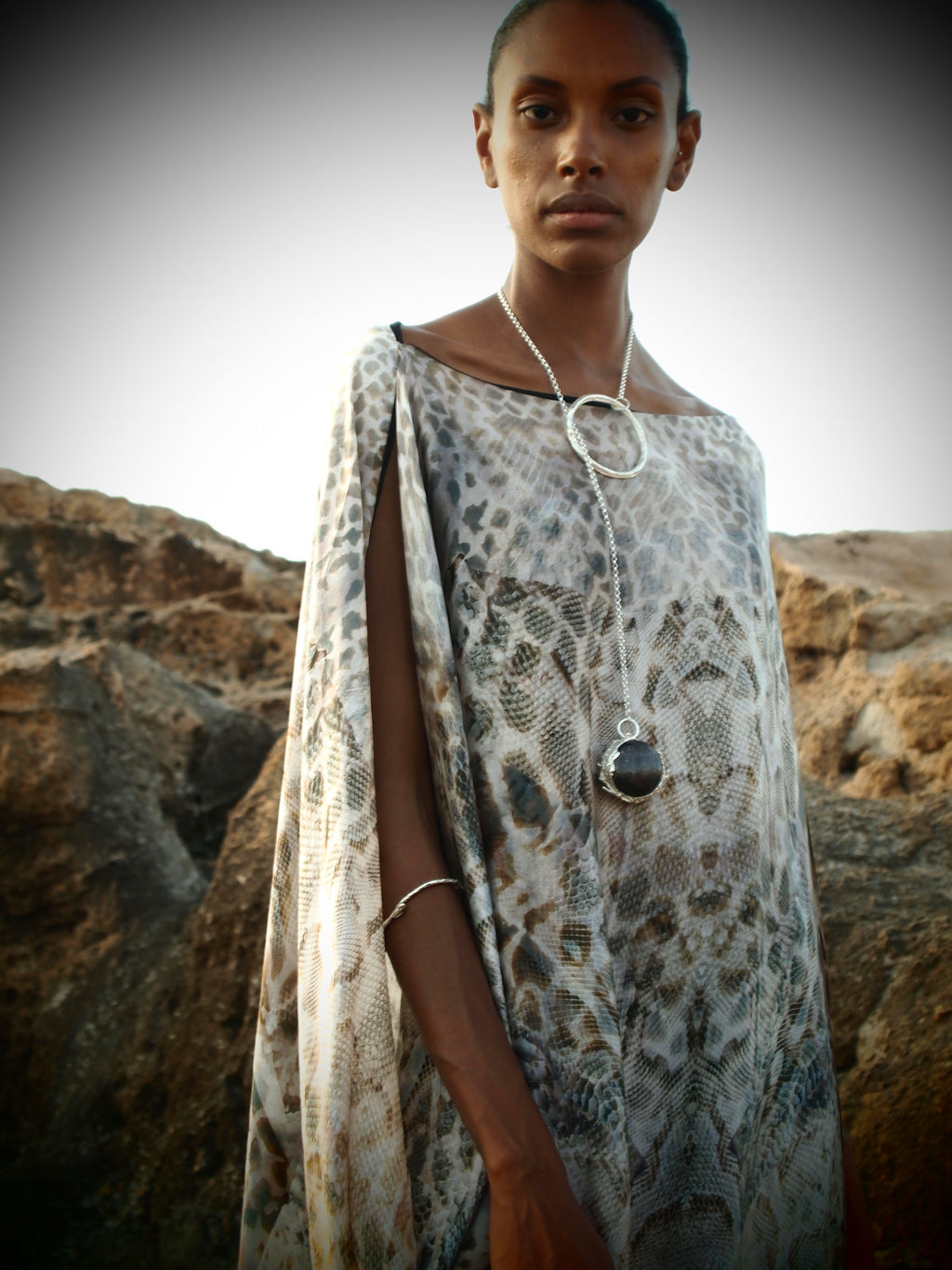 Yemanja Print Zandra Silk Dress