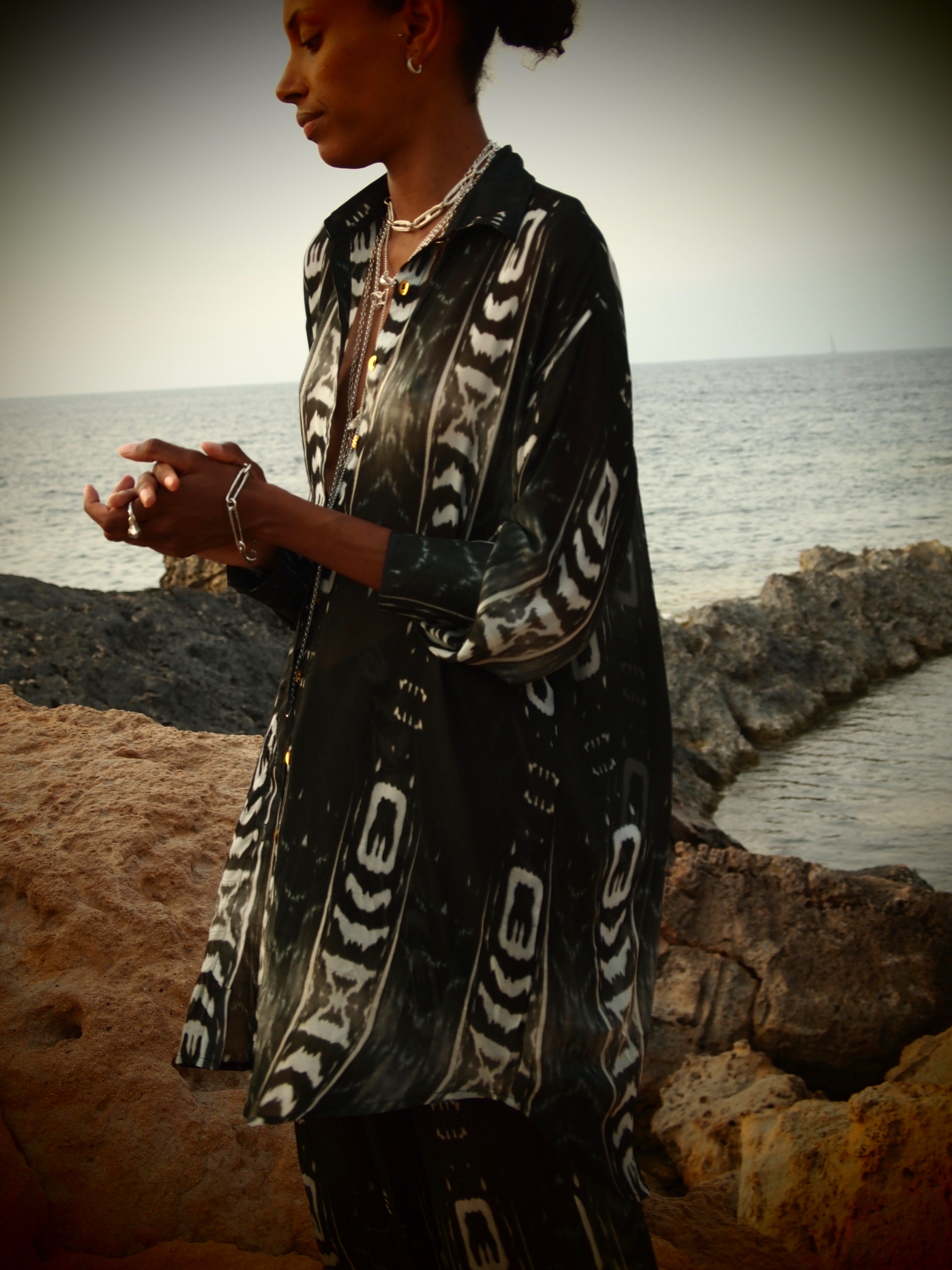 Silk Shirt in Pinea Print