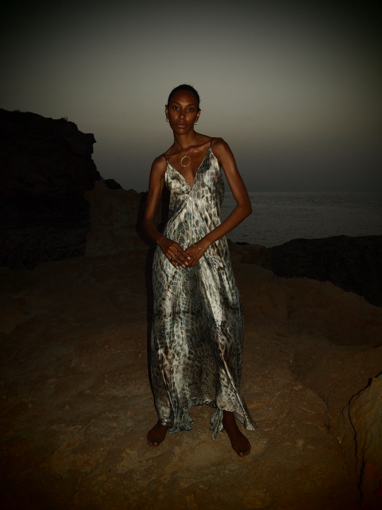 Yemanja Print Xarracca Silk Dress