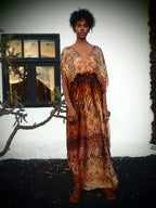 Venus Kaftan in Magma Siren print