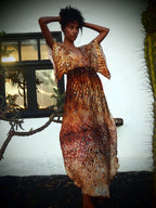 Venus Kaftan in Magma Siren print