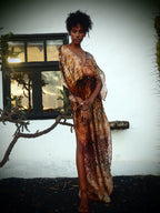 Venus Kaftan in Magma Siren print