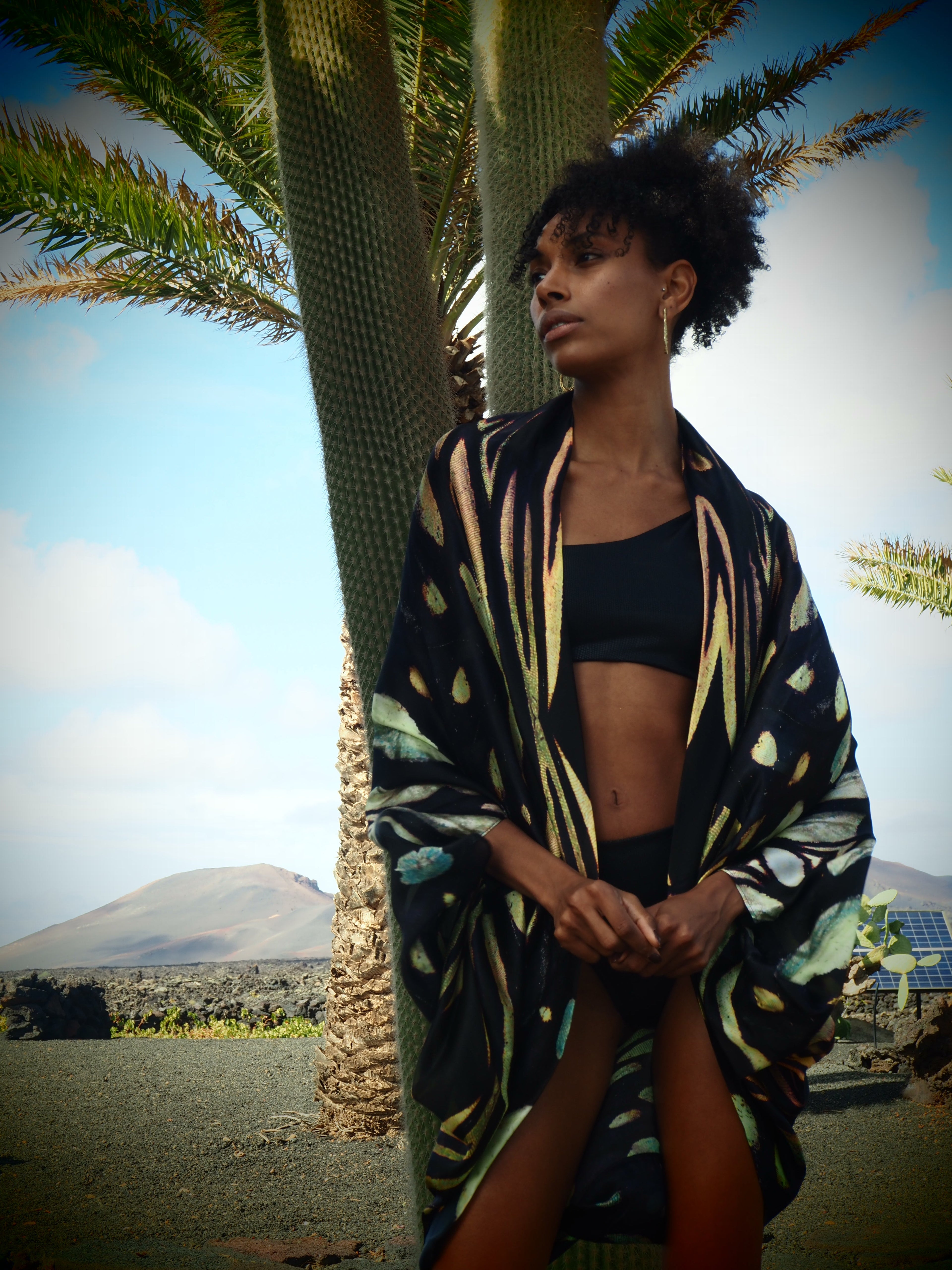 Olivia Cape -  Obsidian Print