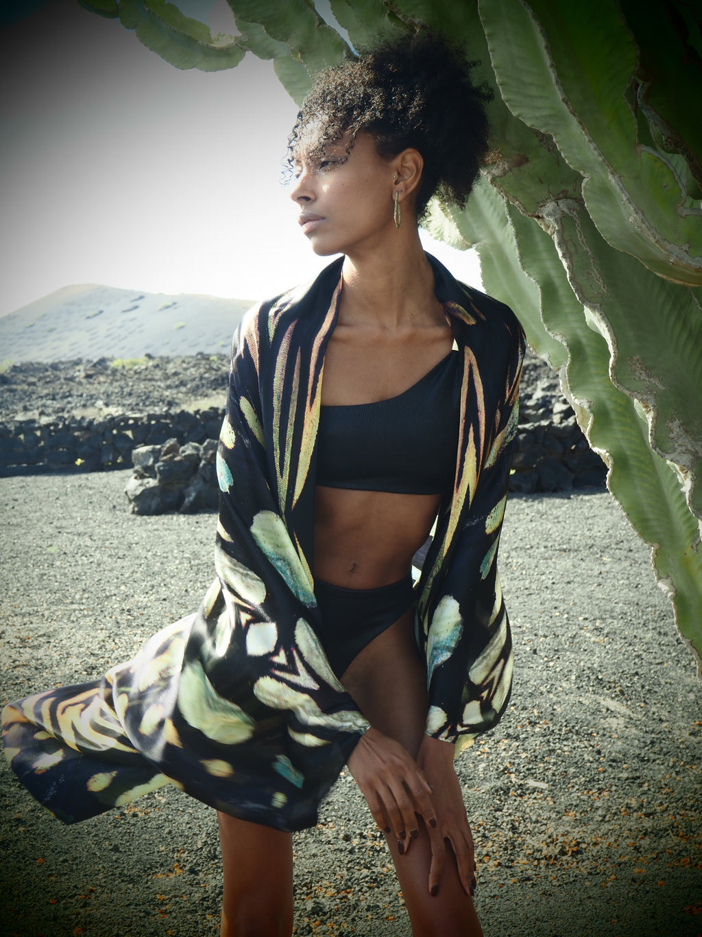 Olivia Cape -  Obsidian Print