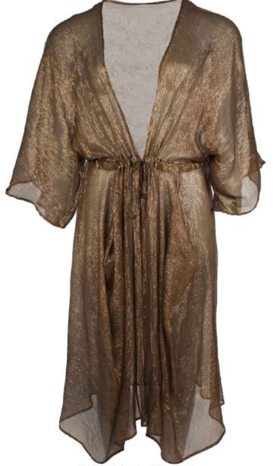 Vivian Silk Kimono Gold Metallic