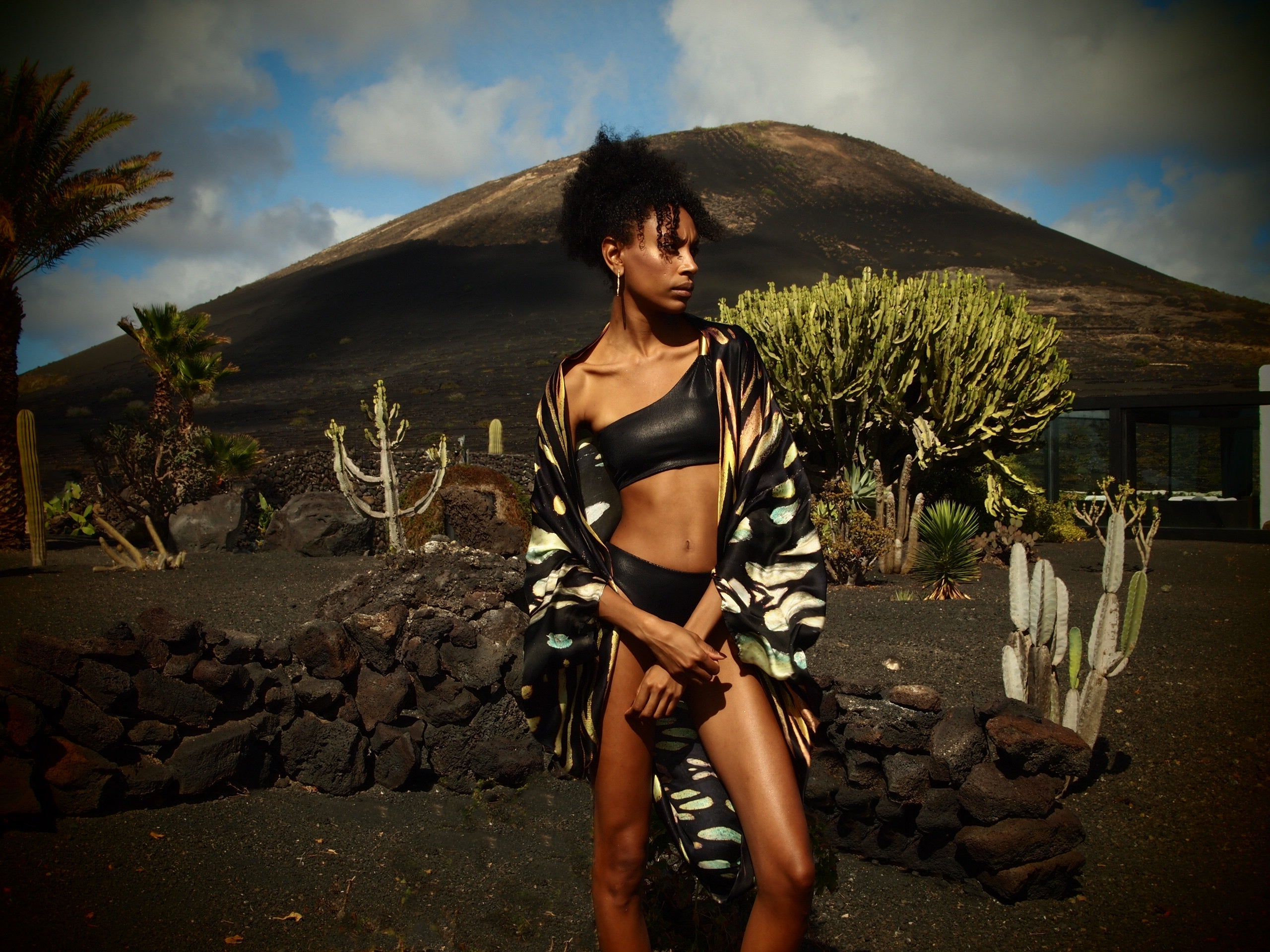 Olivia Cape -  Obsidian Print