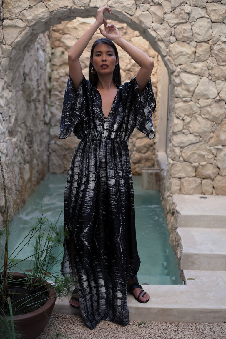 Venus Silk Kaftan Caiman