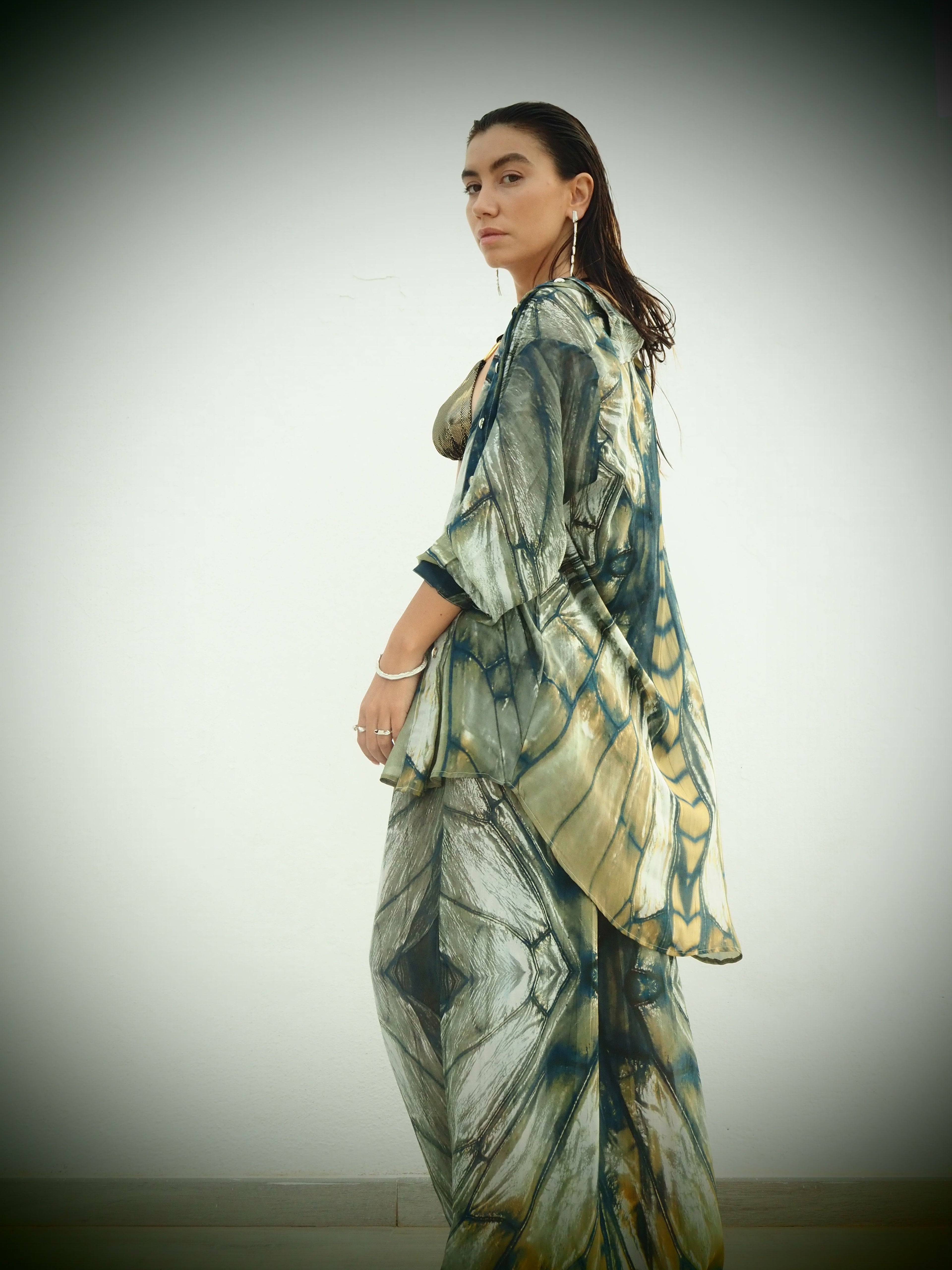 Freya Print - Silk wide legged Pants