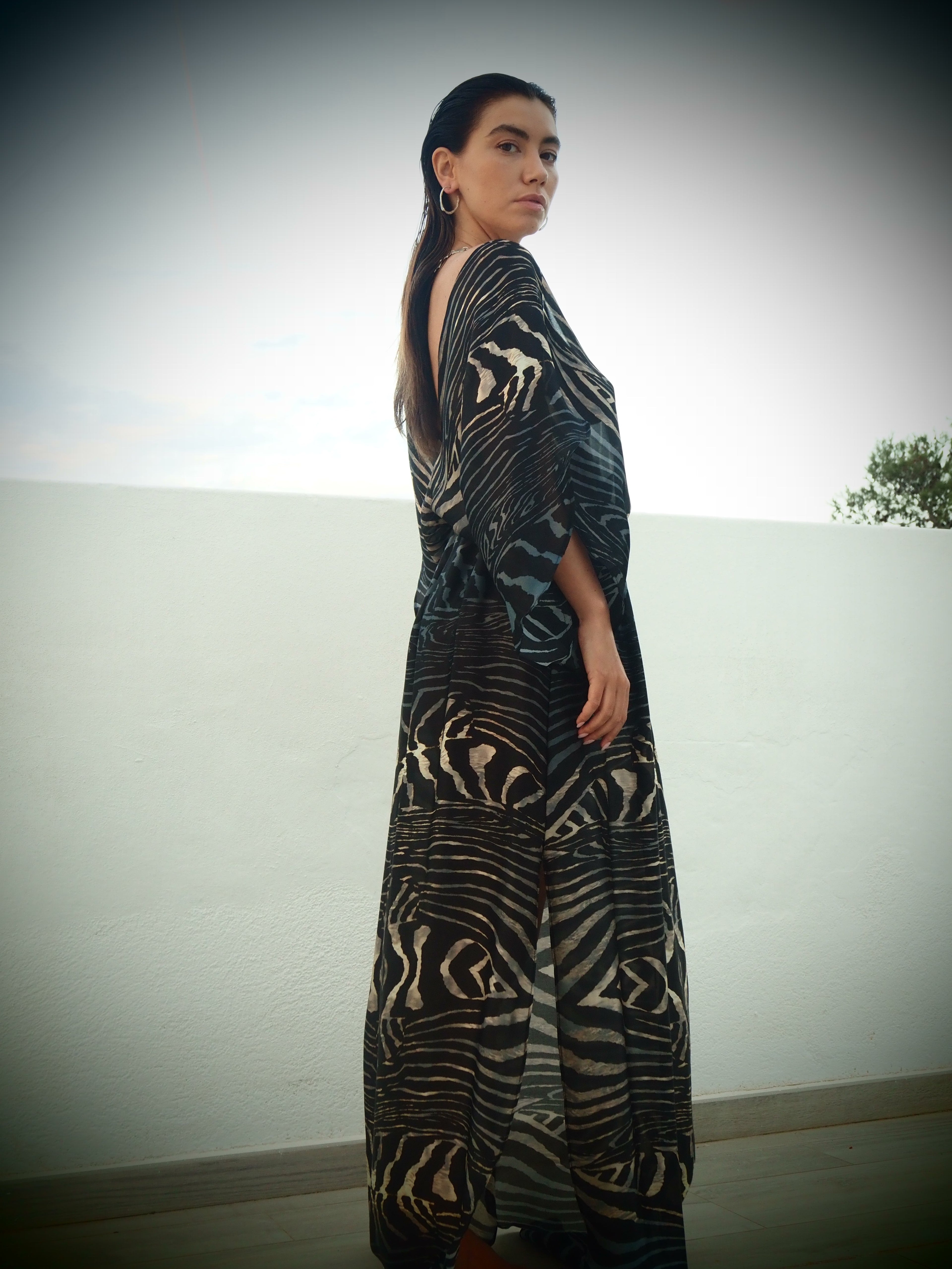 Moray Print - Venus Silk Kaftan