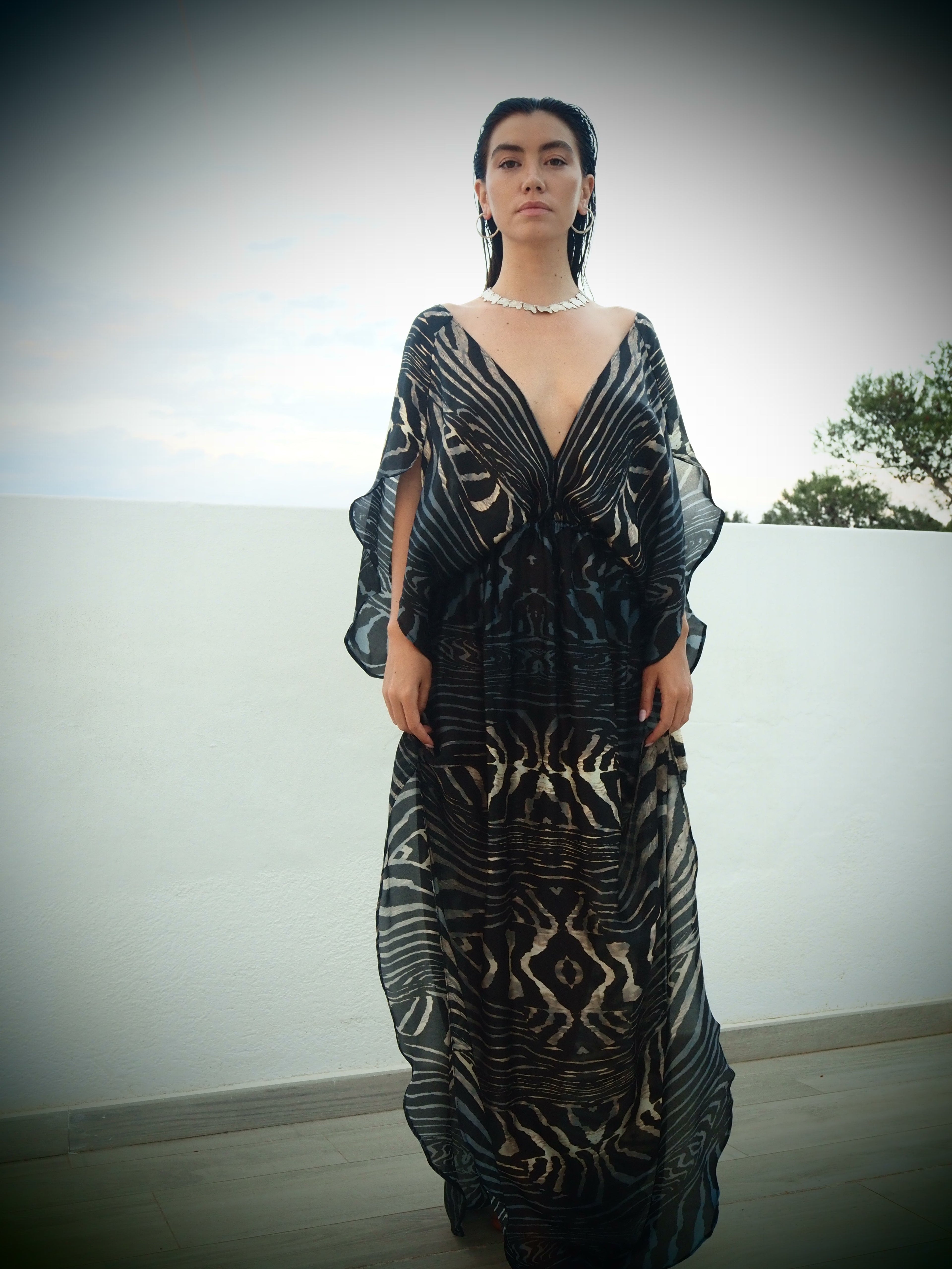 Moray Print - Venus Silk Kaftan