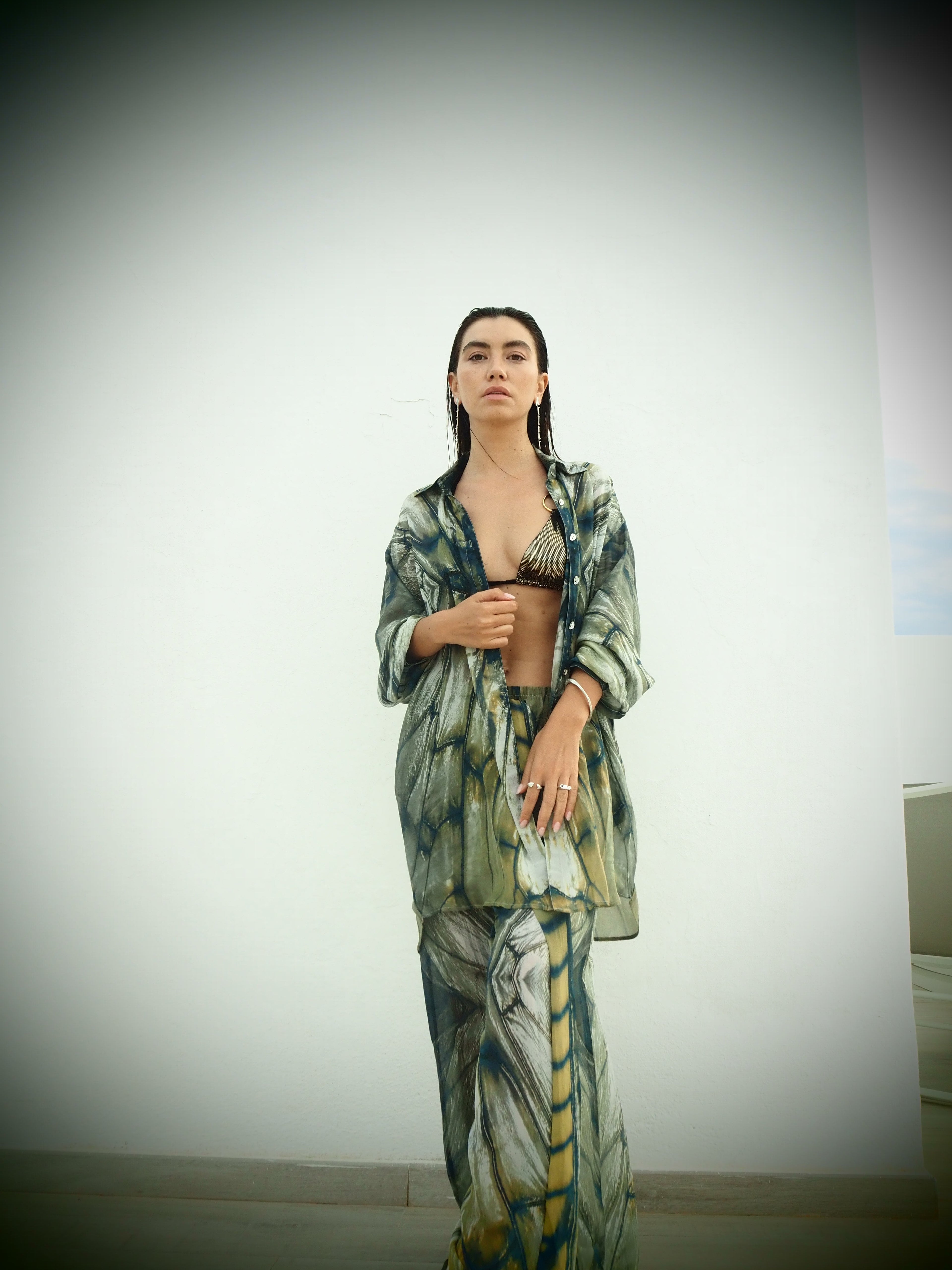 Freya Print - Silk wide legged Pants