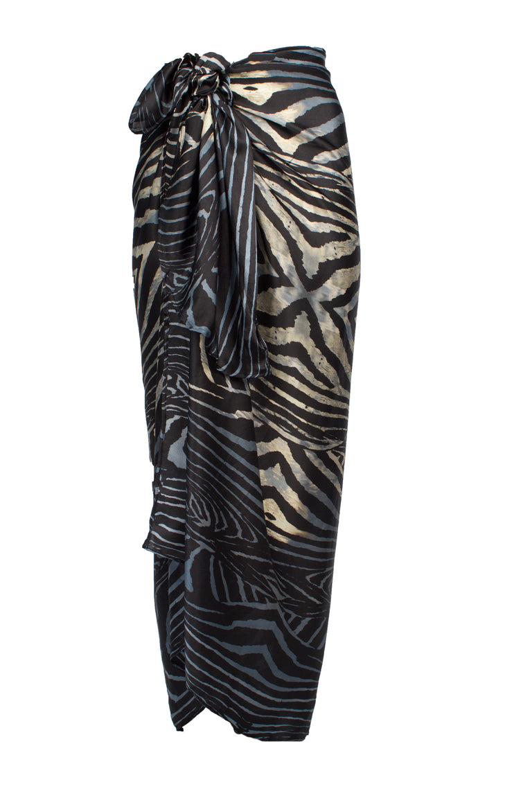 Silk Sarong Moray print