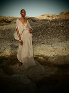 Silver Metallic Venus Kaftan