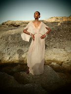 Silver Metallic Venus Kaftan